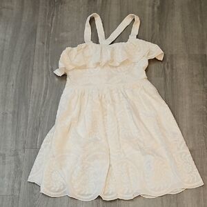 Madewell Cream Ruffled Sundress for